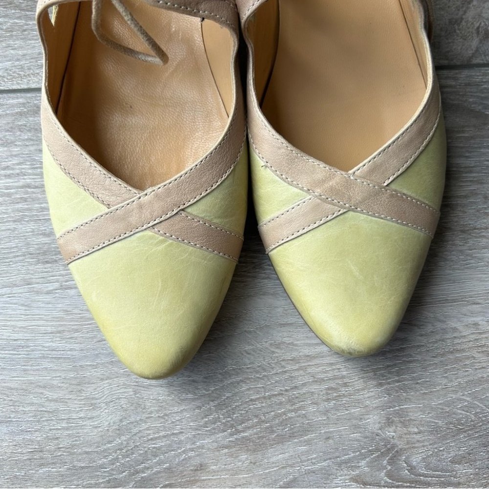 Fidji Lace Up Mary Jane Leather Flats Made in Portugal - Picture 4 of 16